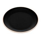 Prato de Sobremesa 21,5cm Melamina Class Preto Raso Lanches Bolos Tortas Petiscos Wolff