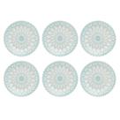 Prato de Sobremesa Cerâmica 18cm Estampa Mandala 6 Unidades - Biona 091080
