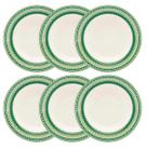 Prato de Sobremesa Cerâmica Donna Campestre 18cm 6 Unidades - Biona 135706