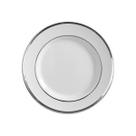 Prato de Sobremesa Ceramica Relevo Borda Prata 19,5cm -Unid. Prato de Sobremesa Ceramica Relevo Borda Prata 19,5cm -Unid.