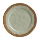 Prato De Sobremesa Cerâmica Verde Com Filete Amassada 20cm Scalla Prato De Sobremesa Cerâmica Verde Com Filete Amassada 20cm Scalla