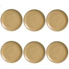 Prato de Sobremesa Coup Kya Sand de Cerâmica 21cm 6 Unidades - Alleanza 7575-203