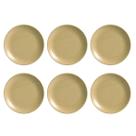 Prato de Sobremesa Coup Organic Sand de Cerâmica 21cm 6 Unidades - Alleanza 7574-203