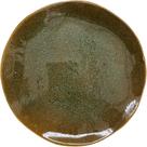 Prato de sobremesa de cerâmica orgânico verde terra viva - haifa collection privée