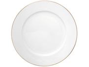 Prato de Sobremesa de Porcelana Branco Fio de Ouro Royal 20cm - Hauskraft