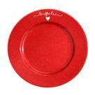 Prato de Sobremesa de Porcelana Vermelho Coração Lamour 19,5cm Haüskraft