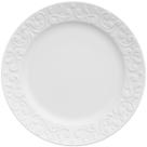 Prato de Sobremesa Porcelana 20,5cm Relevo Tassel Germer Redondo Branco