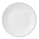 Prato De Sobremesa Porcelana Luxo Borda Prata 19cm Legacy Silver Mesa Posta