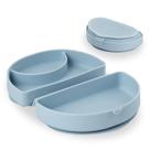 Prato de viagem para bebês, miniware, silicone dobrável, sem BPA
