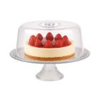 Prato De Vidro Boleira Com Tampa E Pé Gourmet Ruvolo