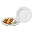 Prato De Vidro Redondo Raso Opaline Branco Restaurante 25cm