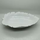 Prato Decorativo de Ceramica Banana Leaf Branco 4511 Lyor