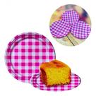 Prato Descartável 15cm Xadrez Pink C/10 Unidades - Plastik
