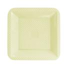 Prato Descartável Amarelo Candy Quadrado 15cm - 10 Unidades