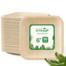 Prato descartável EcoLipak Compostable Palm Leaf 15 cm, pacote com 50