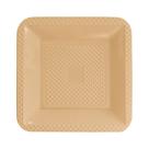 Prato Descartável Laranja Candy Quadrado 15cm - 10 Unidades