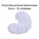 Prato Descartável Sobremesa 15cm Branco Bolo Festa 10 Unidades Prato Descartável Sobremesa 15cm Branco Bolo Festa 10 Unidades