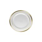 Prato Descartável Sobremesa 19cm Gold Premium c/ 6un Silver Plastic