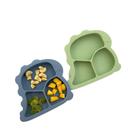 Prato Dino Silicone Prato Infantil Divisórias Tigela Antiderrapante Prato Atóxico Pratinho Divertido Bebê