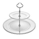 Prato Duplo De Cristal Para Doces Pearl Wolff Prato Duplo De Cristal Para Doces Pearl Wolff