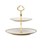 Prato Duplo para Doces de Porcelana Egg 19cm/27cm x 24cm - Wolff