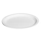 Prato Elegance Resistente Plastico Raso Redondo 25cm Branco em Polipropileno Linha Premium Tropical VEM