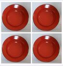 Prato Esmaltado Cor Vermelho N.22 Metallouça Kit 4 Unidades