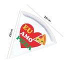 Prato Fatia de Pizza Resistente ao Forno - Escolha a Estampa Frase - Pode Assar Direto no Forno