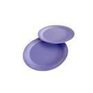 Prato Floresta Tupperware Redondo Grande - Sorbet Lilás - Ideal para Refeições e Sobremesas