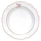 Prato Fundo 24Cm Encantada Porcelana Borda Ouro Luxo