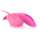 Prato Fundo com Colher Termossensível Funny Meal (Rosa) - Multikids Baby