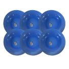Prato Fundo de Vidro Diamante Sky Azul 22cm 6 Unidades - Nadir 5838