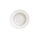 Prato Fundo Filetado Tramontina Elisa em Porcelana com Borda Dourada 23 cm