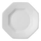 Prato Fundo Prisma 24cm em Porcelana Branca Octogonal