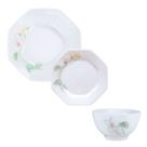 Prato Fundo Sobrememesa e Bowl Encanto Porcelana Schmidt 4 Lugares