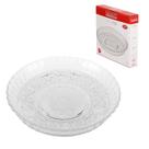 Prato Fundo Sobremesa Com Borda Para Bolo Pudim Vidro 19cm