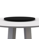 Prato Giratório Para Mesa de Jantar 65cm MDF Com Vidro Lissa N01 Preto - Lyam Decor