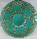 Prato harem borda ouro 21 cm Prato harem borda ouro 21 cm