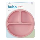 Prato Infantil de Silicone com Ventosa Buba Rosa