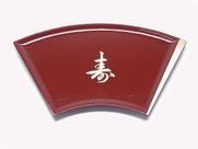 Prato Leque Sushi e Sashimi Tray Vermelho Prato Leque Sushi e Sashimi Tray Vermelho