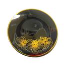 Prato Luxo de Sobremesa Preto c/ flores Acrílico Combo 12 un Prato Luxo de Sobremesa Preto c/ flores Acrílico Combo 12 un
