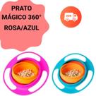 Prato Mágico Giratório Bebê Infantil 360 Pratinho Alimentação Não Derrama Alimento
