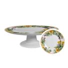 Prato Médio p/Bolo c/Pé em Cerâmica Easter Colors 28,5 Alleanza Prato Médio p/Bolo c/Pé em Cerâmica Easter Colors 28,5 Alleanza