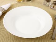 Prato Menu Fundo 23cm Branco Almoço Jantar Dia a Dia 01uni