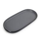 Prato Oval Dual Color Cinza 29 cm Melamina 100% Profissional