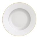 Prato Pão Tramontina Elisa em Porcelana 17cm Borda Dourada