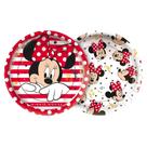 PRATO PAPEL REDONDO 18 cm MINNIE MOUSE 12 un. REGINA FESTA