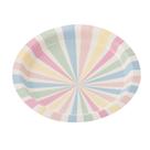 Prato Papel Tema 18cm Listras Candy Color Tie Dye - 10 unid