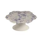 Prato para Bolo Cerâmica Soft Bloom Flor Azul Prato para Bolo Cerâmica Soft Bloom Flor Azul