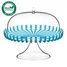 Prato para Bolo com Domo e Pedestal em Bio Plástico não fóssil 31xh27 cm - DolceVita - Turquesa - G Prato para Bolo com Domo e Pedestal em Bio Plástico não fóssil 31xh27 cm - DolceVita - Turquesa - G